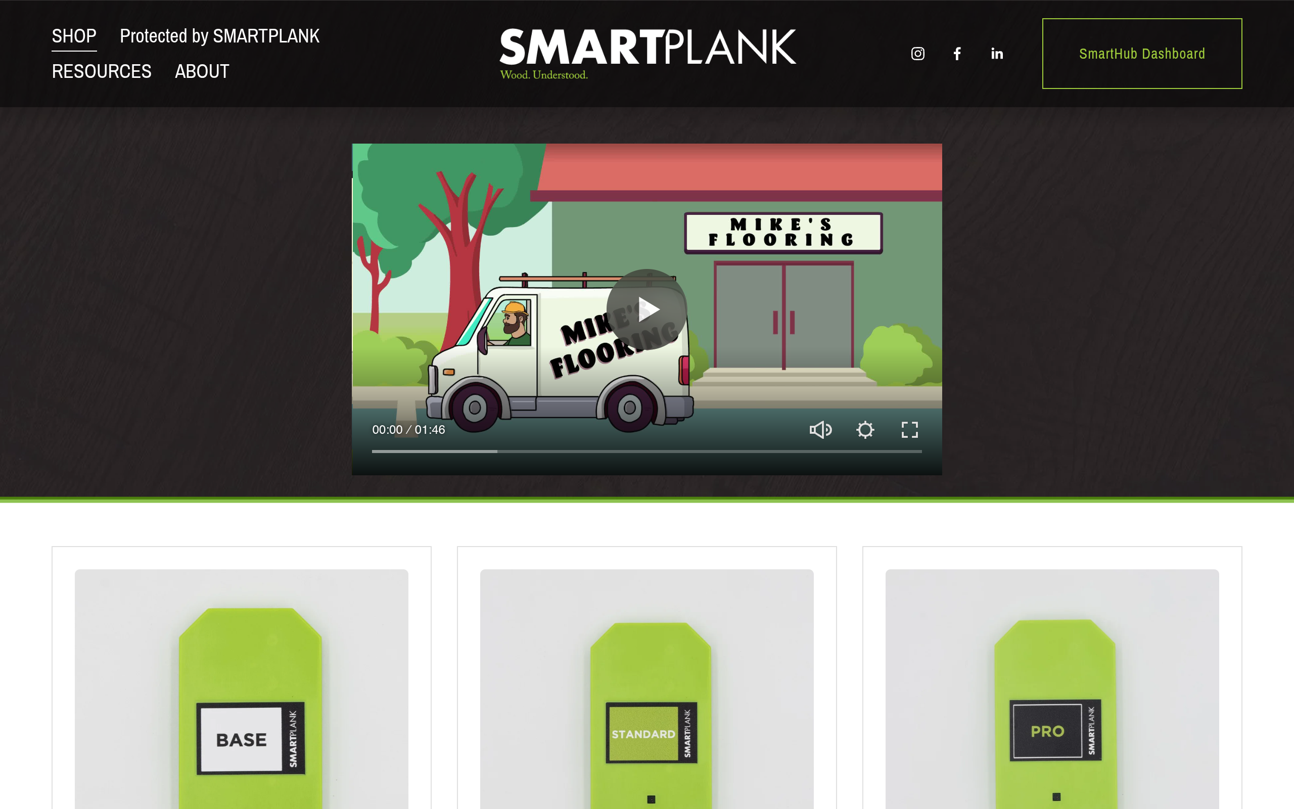 Smart Plank live homepage