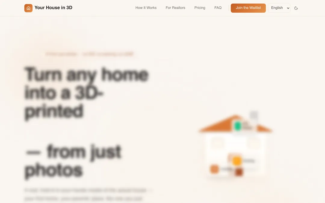 Your House in 3D live homepage